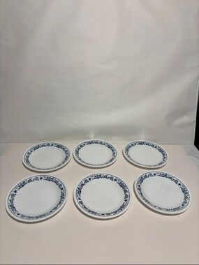Corelle Old Town or Blue Onion Bread Butter / Dessert Plate Set of 6